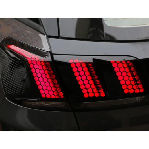 Trang trí đèn hậu tổ ong xe Peugeot 5008 Peugeot 3008 All New