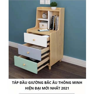 [𝗦𝗔𝗟𝗘𝟰𝟬%]Táp đầu giường decor phòng ngủ có tủ ngăn kéo đựng đồ tiết kiệm diện tích &giá sách siêu xinh phong cách