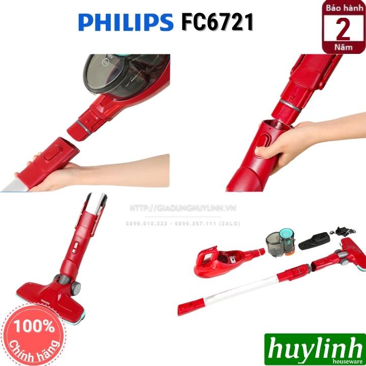 [Mã ELHAMS5 giảm 6% đơn 300K] Máy hút bụi không dây có cán Philips FC6721/01 - Chính hãng