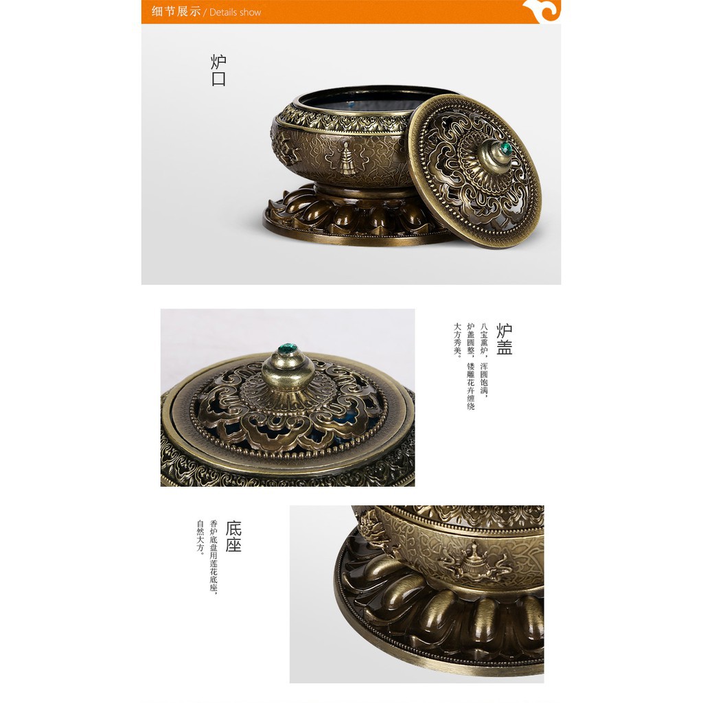 Lư xông trầm hương phong cách mật tông