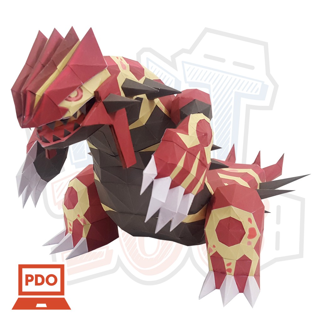 Mô hình giấy Anime Pokemon Primal Groudon