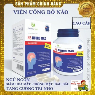 [CHÍNH HÃNG] Viên uống bổ não NZ Neuro Max, tăng cường tuần hoàn não, giảm hoa mắt chóng mặt đau đầu, sa sút trí tuệ 60v