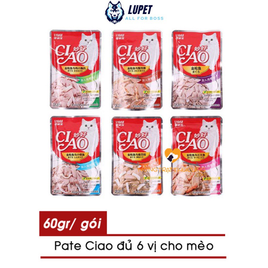Pate ciao cho mèo 60g nhiều vị bổ dưỡng thức ăn cho mèo ciao thơm ngon kích thích vị giác cho thú cưng