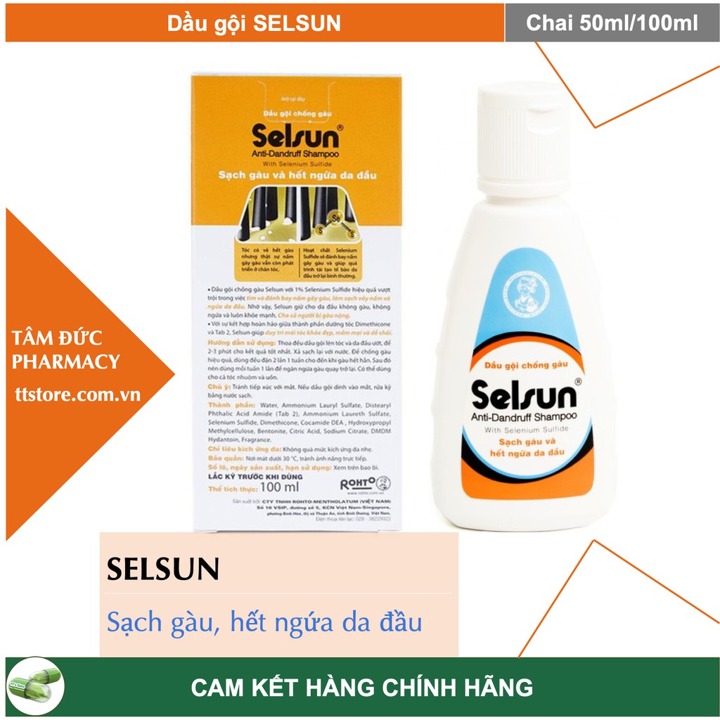 SELSUN - Dầu gội sạch gàu Selsun Anti-Dandruff Shampoo 1%