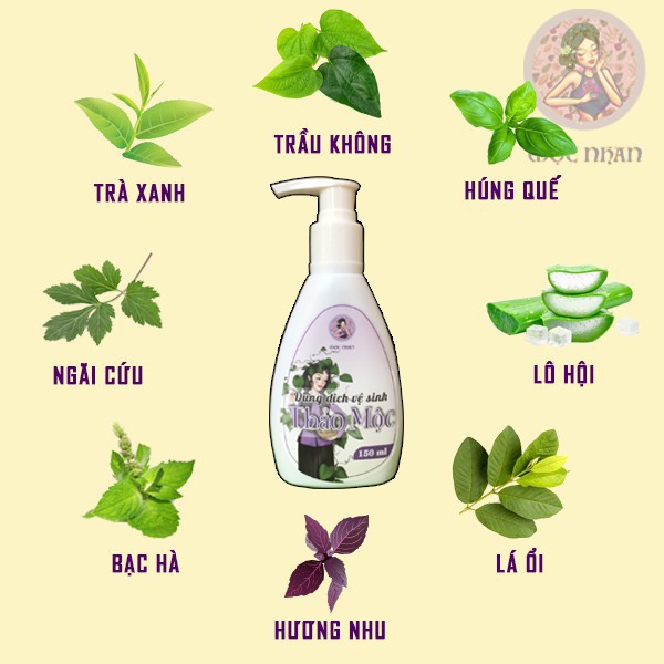 Dung dịch vệ sinh phụ nữ, thảo mộc trầu không 150ml 100% nguyên liệu thiên nhiên, Mộc Nhan Natural