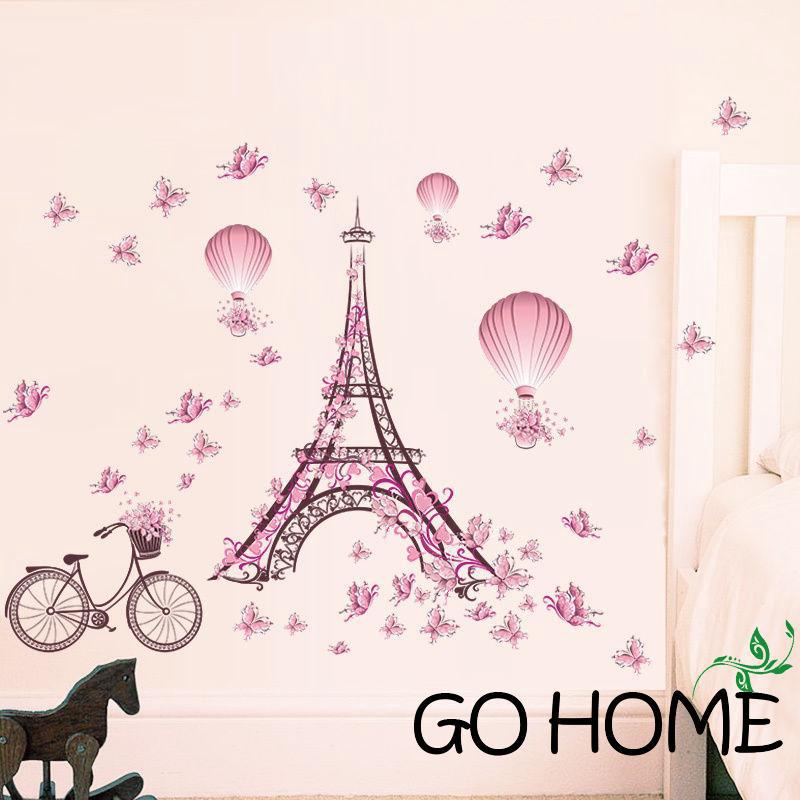 Decal dán tường hình tháp Eiffel sang trọng