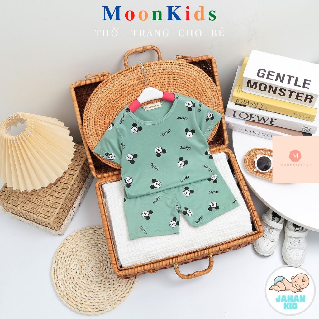 Bộ minky mom cho bé,Body Đùi,vải thun lạnh 100%bộ hè cho bé,minky mom chính hãng,đồ bộ cho bé từ 6-18kg