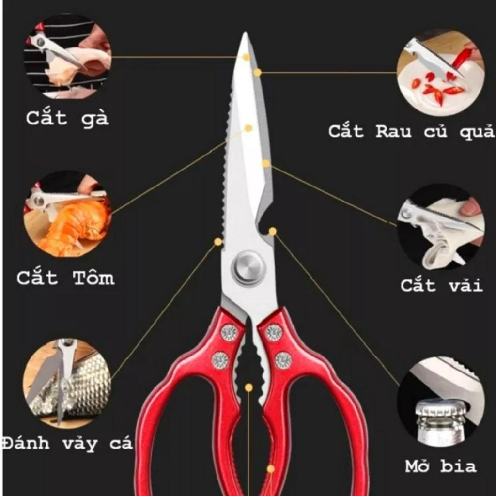 Kéo cắt gà cao cấp sản xuất tại Nhật Bản bằng thép đúc không gỉ- Kéo đa chức năng