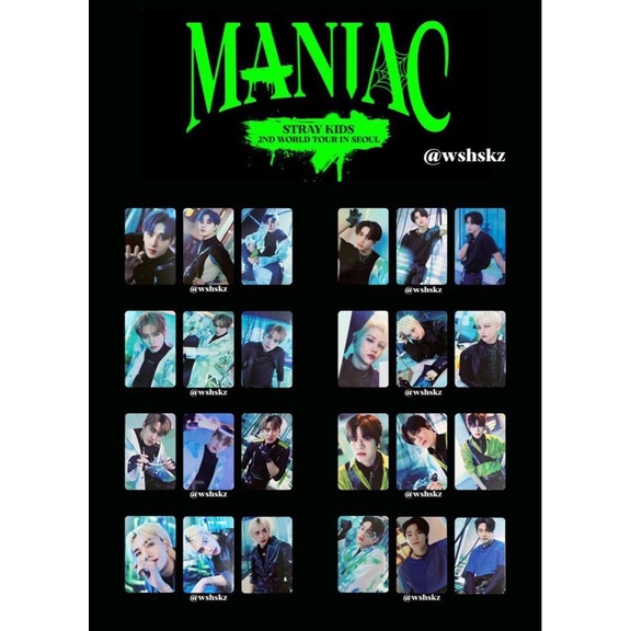 Thẻ bo góc random trong đợt world tour Maniac của Stray Kids