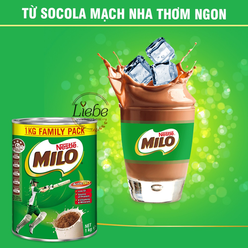 Sữa Milo Úc 1kg giá tốt