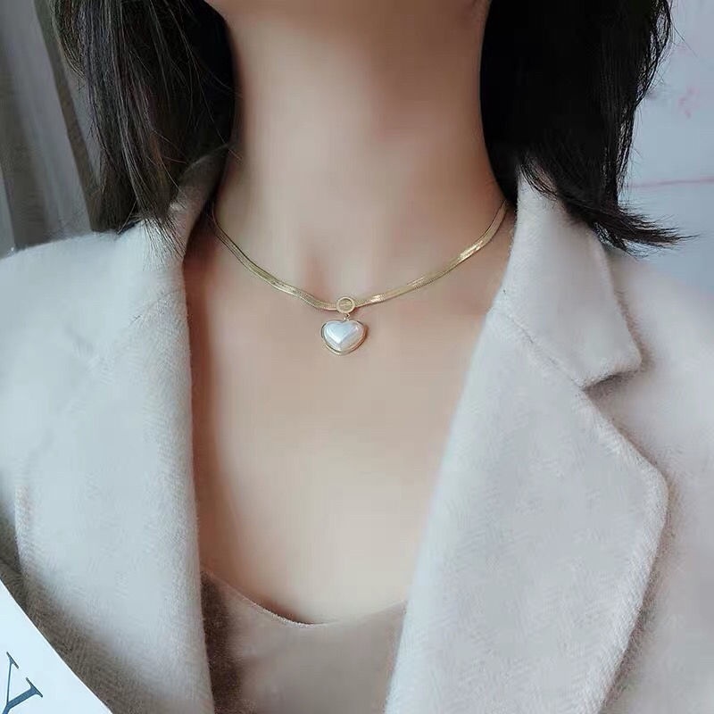 Dây chuyền titan nữ KHÔNG GỈ vòng cổ trái tim thời trang sang trọng trang sức titan cao cấp mẫu mới 2022
