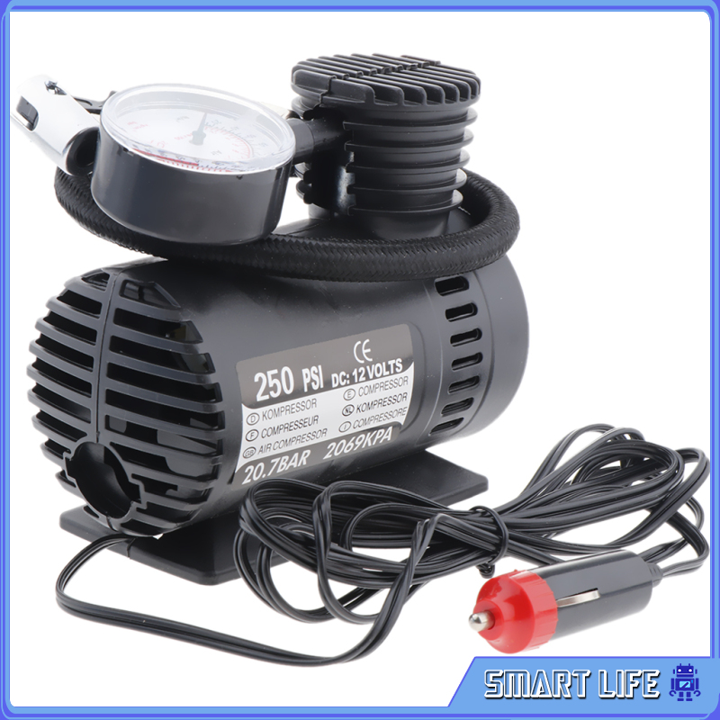 Máy Bơm Lốp Xe Ô Tô Mini 300 Psi 12v # 2