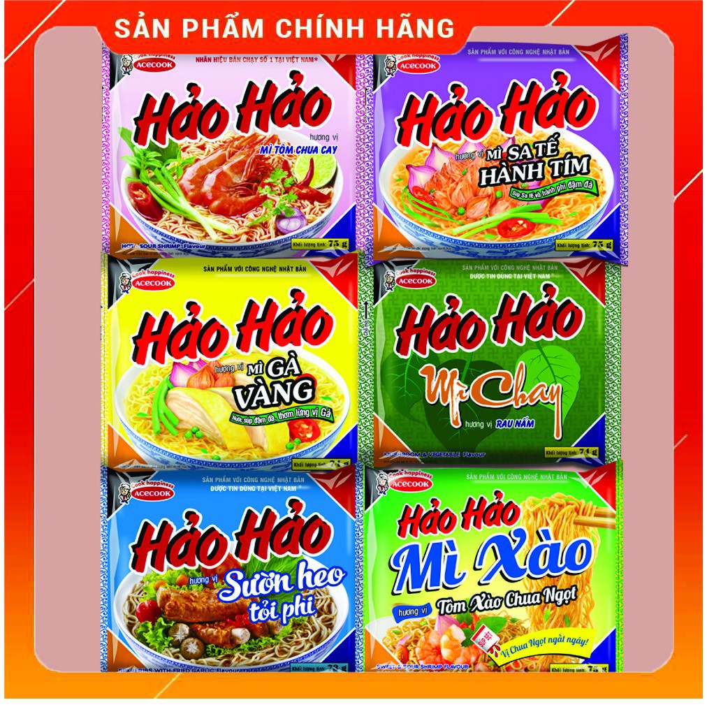 1 thùng Mì tôm Hảo Hảo nhiều vị Acecook