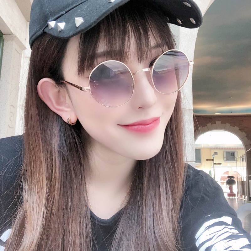 Kính Mát Gọng Tròn Chống Tia UV Phong Cách Retro