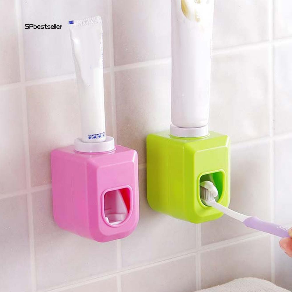 SPBS_Fashion Bathroom Home Wall Mount Touch Automatic Squeezer Toothpaste Dispenser