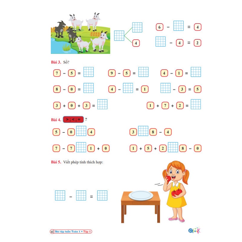 Sách - Bài tập tuần TOÁN Lớp 1 - Tập 1 - Kết nối tri thức với cuộc sống - 1 quyển - QK 103