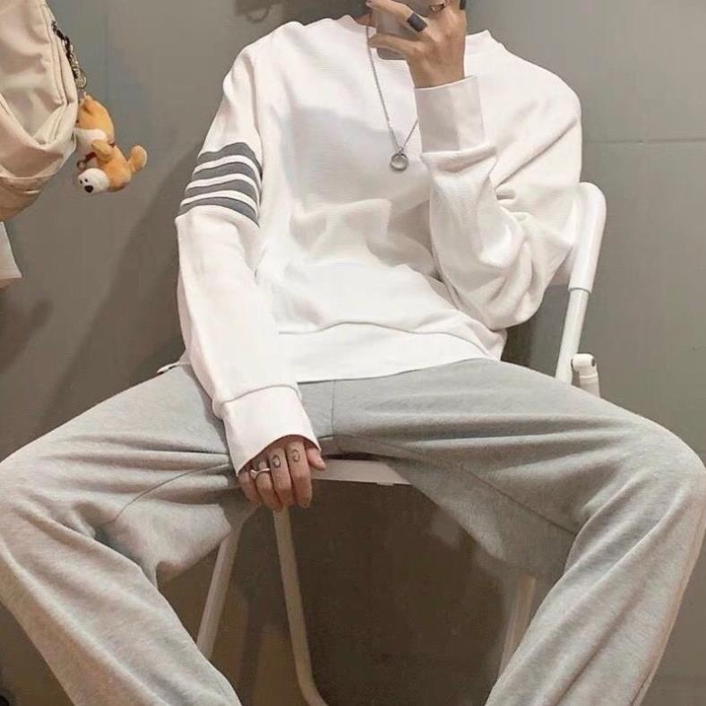 Áo Dài Tay 4 Sọc, Nỉ Sweater Form Rộng Sọc Tay Chất Đẹp Thời Trang Thu Đông(Hàng Sẵn)