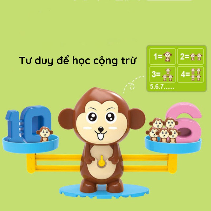 Đồ chơi khỉ toán học cân bằng thông minh MONKEY BALANCE cho bé tập đếm số  và phép tính phát triển tư duy toán học AIQ