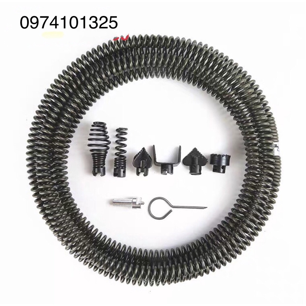 Dây thông tắc cống, bồn cầu, bồn rửa dùng cho máy khoan loại 15m