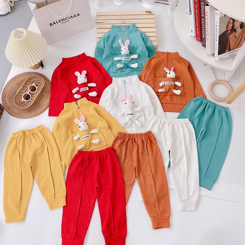 THỎ TRẮNG Bộ tổ ong cho bé mã 46055