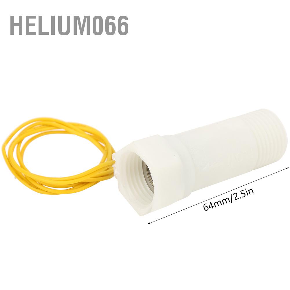 Helium066 Plastic Water Flow Sensor Switch Piston Type G1/2in Male/Female Thread DC0-