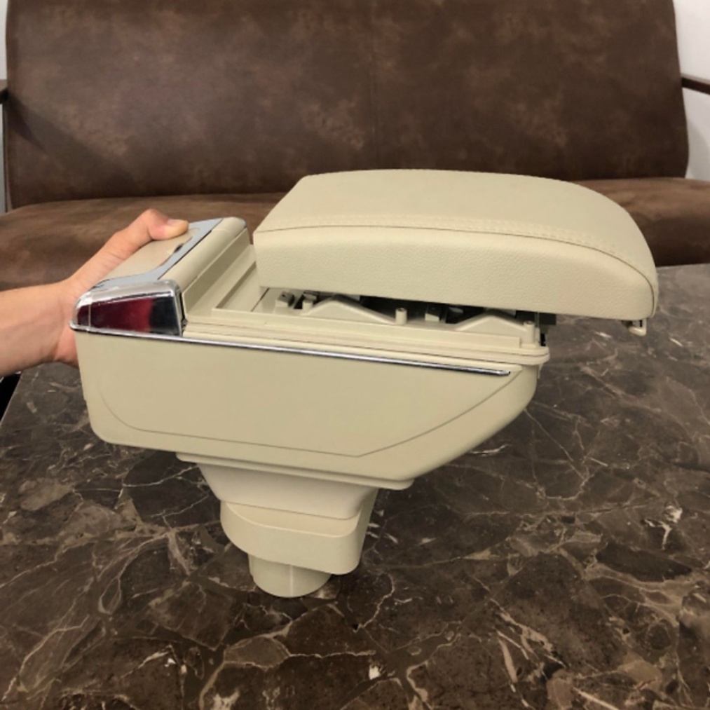 Hộp tỳ tay xe Spark + Vios 2003-2007 cao cấp tích hợp cổng sạc USB - Bảo hành 12 tháng