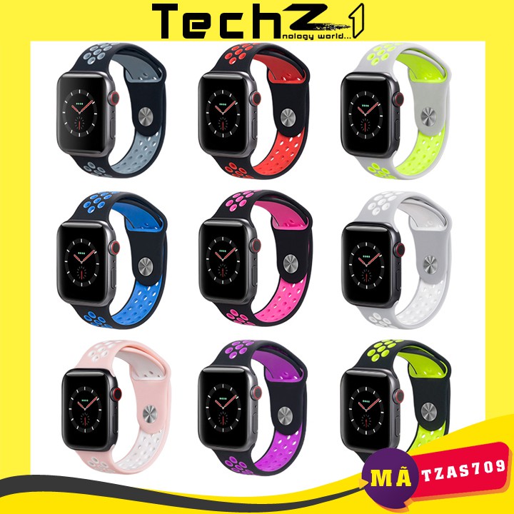 Dây Đeo Apple Watch Silicon Nhiều Màu - Mã TZAS709