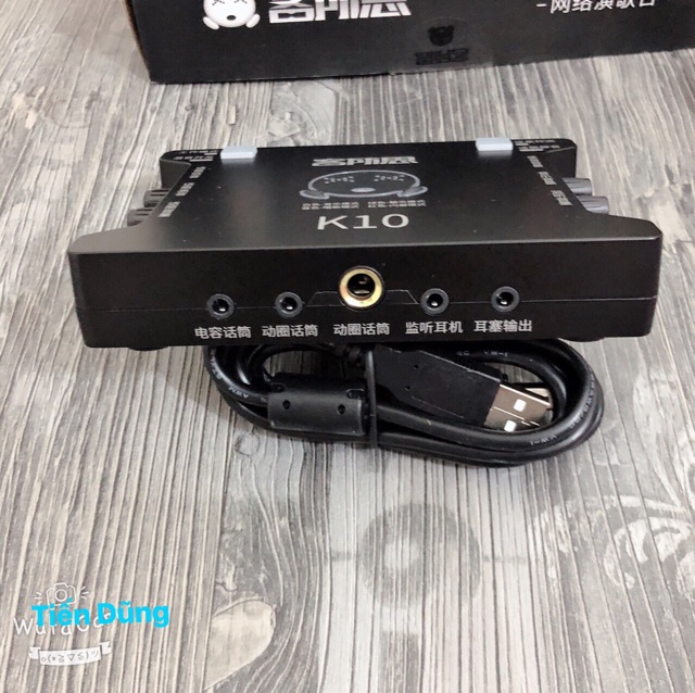 Sound card k10 là dòng dùng cho live stream cho các mic 5V và 48V dòng Sound card XOX K10