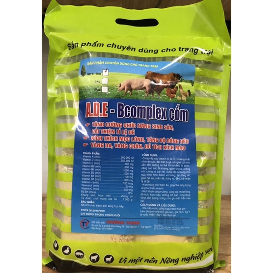 [1kg BCOMPLEX C K3 CỐM siêu tan] bổ sung vitamin b1,b2,b3,b5,b6, vitamin c, chất bổ cho chó, mèo, lợn, gà, dê, chim