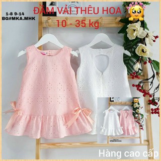 💘💘ĐẦM VẢI THÊU HOA💘💘BÉ GÁI HAIVANCO cho bé từ 10 đến 35 kg