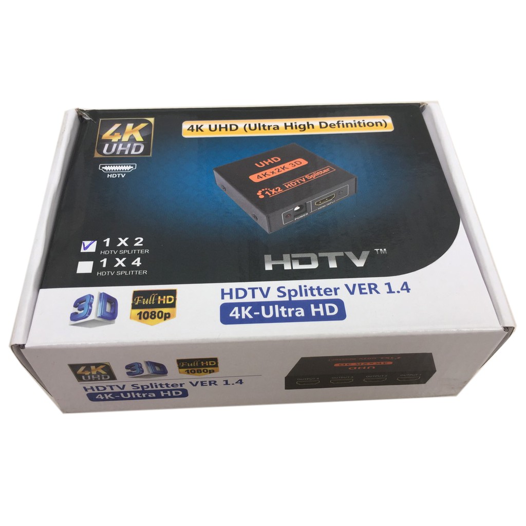 Bộ chia màn hình HDMI 1 ra 2 HDTV Splitter V1.4 hỗ trợ 4K x 2K UltraHD