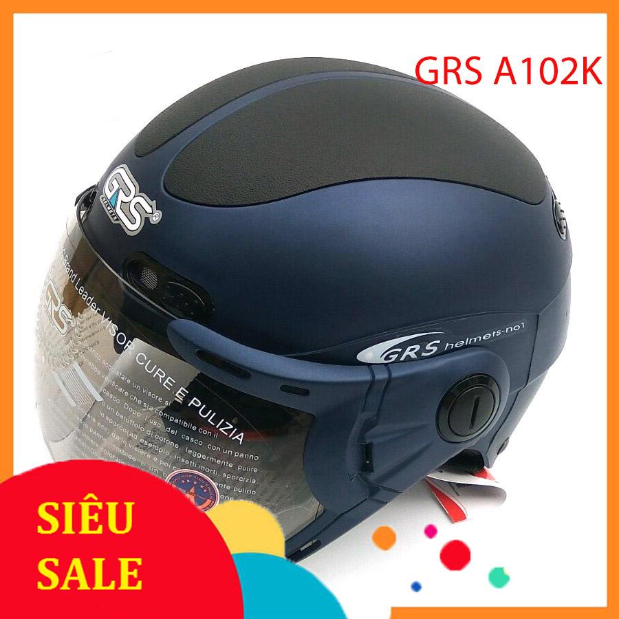 [Mã LIFE020630K giảm 15% đơn 150K] Mũ bảo hiểm nửa đầu có kính GRS a102k, nhiều màu, bảo hành 12 tháng SHOP MŨ 192