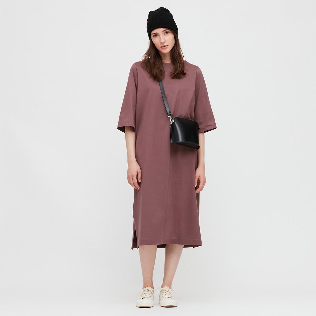 Váy uni cotton cánh dơi tay lửng 3/4