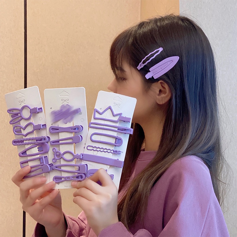 Kẹp Tóc Mỏ Vịt Dáng Dài Đính Hoa Xanh Dương Phong Cách Mới Thời Trang Mùa Xuân 2022