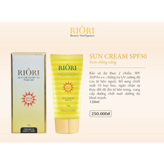 Kem chống nắng riori spf 50/pa+++