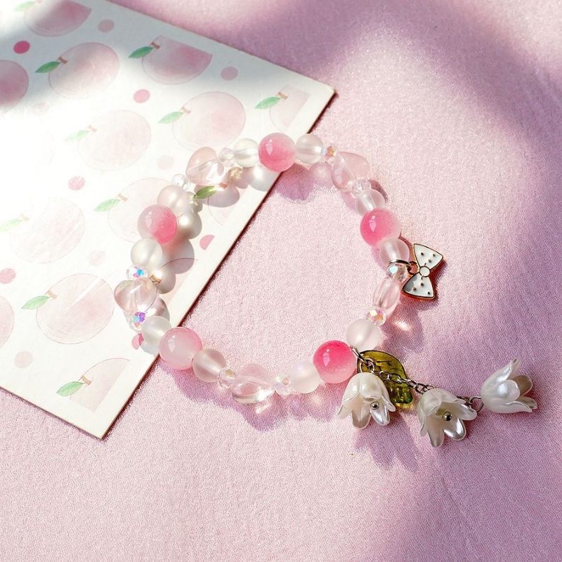 Vòng Đeo Tay Xỏ Hạt Pha Lê Màu Gradient Thời Trang Hàn Quốc Cho Nữ