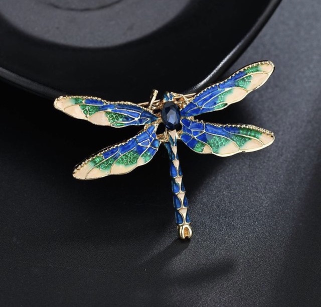 Cài áo chuồn chuồn xanh mẫu mới