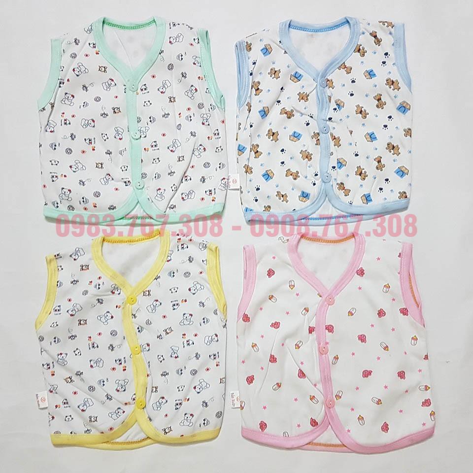 Sét 2 Ao Gile Sơ Sinh (Loại Cotton Mỏng) - Giao hàng ngẫu nhiên mẫu