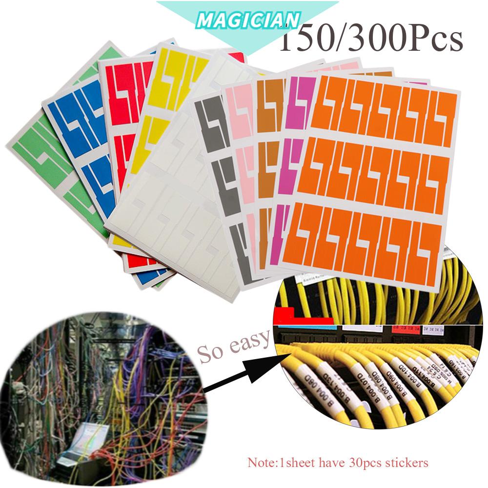 150/300 Nhãn dán phân loại dây cáp tự dính chống thấm nước nhiều màu sắc tiện lợi