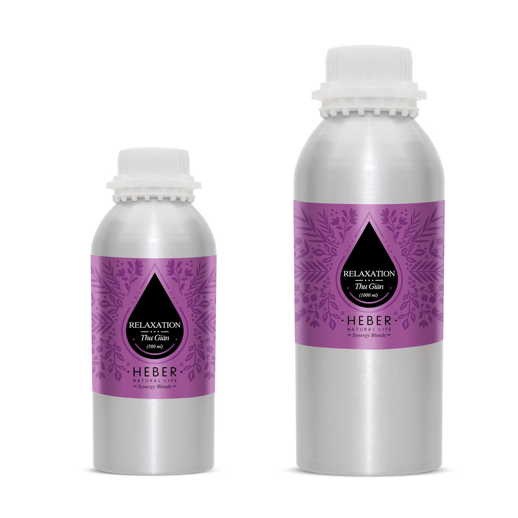 (Chai Lớn 500ml/1000ml)Tinh Dầu Thư Giãn Relaxation Blend Heber Natural Life, Cao Cấp Nhập Khẩu, Thiên Nhiên Nguyên Chất