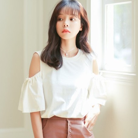 Áo Thun Tay Ngắn Cổ Tròn Màu Trơn 21823