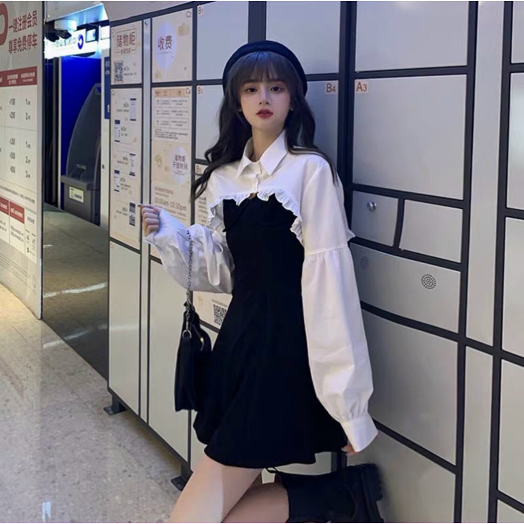Đầm babydoll Phối Sơ Mi | BigBuy360 - bigbuy360.vn