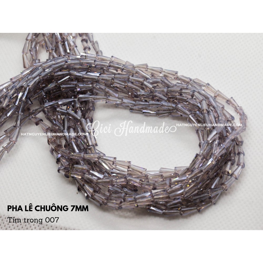 Pha lê chuông 7mm pha lê loang Cici Handmade chuyên hạt đá hạt pha lê hạt cườm hạt trang sức tự làm