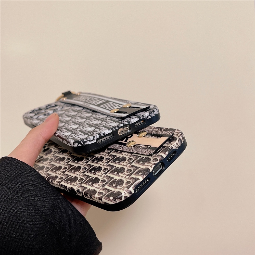 Ốp Điện Thoại In Logo Thời Trang Kèm Dây Đeo Cho IPhone 14 Pro max 14 Plus 13 Pro max 12 11 Pro max x xs max xr