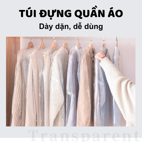 Túi Bọc Quần Áo, Túi Đựng Quần Áo Trong Suốt Treo Tủ Lưu Trữ Tiết Kiệm Không Gian PAPAA.HOME