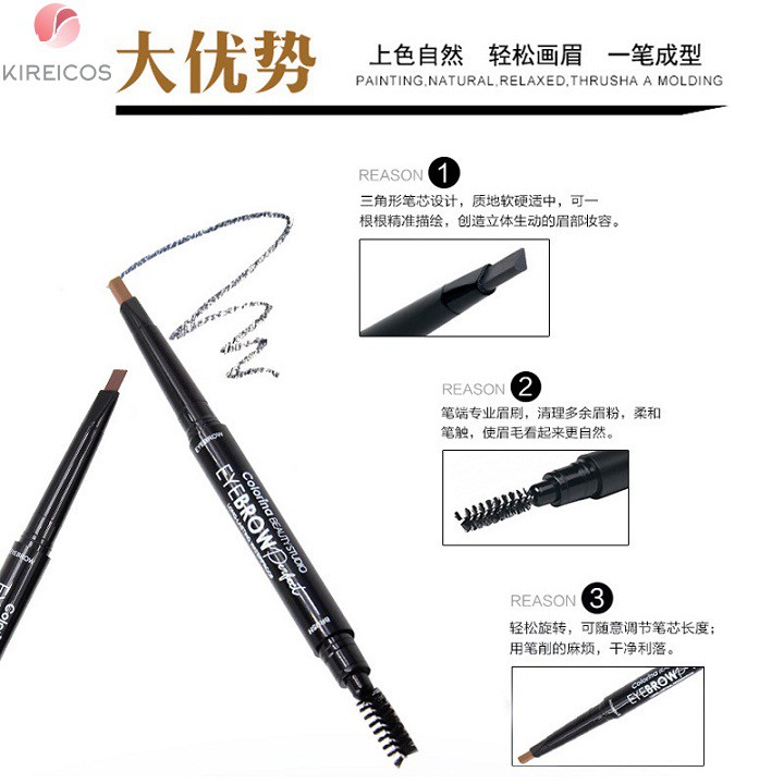 FREESHIP TOÀN QUỐC 50K - Bút Kẻ Mày 2 Đầu Colorina E96018 Không Thấm Nước | BigBuy360 - bigbuy360.vn