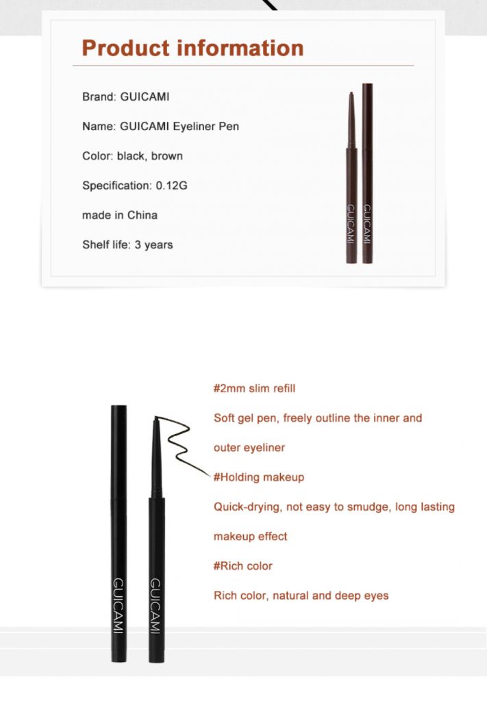 Bút kẻ mắt chống thấm nước không bị nhòe lâu trôi tiện lợi dành cho trang điểm | BigBuy360 - bigbuy360.vn