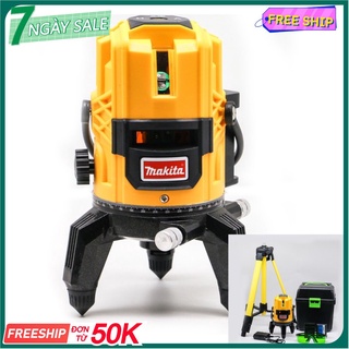 MÁY CÂN MỰC MAKITA 5 TIA XANH,ĐIỀU CHỈNH TIA LỚN BÉ,KÈM CHÂN 1,2M