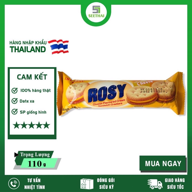 Bánh quy phô mai Thái Lan Rosy gói 100g