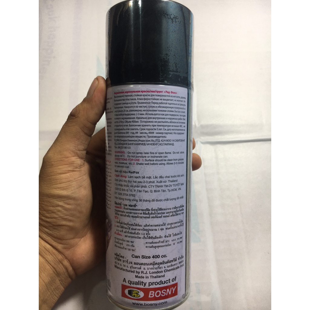 SƠN XỊT RED FOX ĐEN BÓNG 210- Nhập Khẩu THÁI LAN